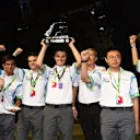 F1 in Schools World Champions Union Racing International with Andrew Denford (GBR) F1 in Schools and the Bernie Ecclestone trophy at Formula One World Championship, Rd13, Singapore Grand Prix, Qualifying, Marina Bay Street Circuit, Singapore, Saturday 19  September 2015. © Sutton Motorsport Images