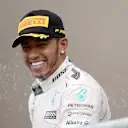 Race winner and new World Champion Lewis Hamilton (GBR) Mercedes AMG F1 celebrates on the podium with champagne at Formula One World Championship, Rd16, United States  Grand Prix, Race, Austin, Texas, USA, Sunday 25 October 2015. © Sutton Motorsport Images