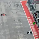 Lewis Hamilton (GBR) Mercedes AMG F1 W06 crosses the line to win the race and the world championship at Formula One World Championship, Rd16, United States  Grand Prix, Race, Austin, Texas, USA, Sunday 25 October 2015. © Sutton Motorsport Images