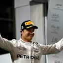 New World Champion Nico Rosberg (GER) Mercedes AMG F1 celebrates on the podium at Formula One World Championship, Rd21, Abu Dhabi Grand Prix, Race, Yas Marina Circuit, Abu Dhabi, UAE, Sunday 27 November 2016. © Sutton Images