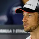 Jenson Button (GBR) McLaren in the Press Conference at Formula One World Championship, Rd21, Abu Dhabi Grand Prix, Preparations, Yas Marina Circuit, Abu Dhabi, UAE, Thursday 24 November 2016. © Sutton Images