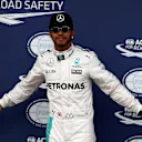 Pole sitter Lewis Hamilton (GBR) Mercedes AMG F1 celebrates in parc ferme at Formula One World Championship, Rd1, Australian Grand Prix, Qualifying, Albert Park, Melbourne, Australia, Saturday 19 March 2016. © Sutton Motorsport Images