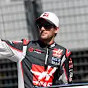 Romain Grosjean (FRA) Haas F1 on the drivers parade at Formula One World Championship, Rd1, Australian Grand Prix, Race, Albert Park, Melbourne, Australia, Sunday 20 March 2016. © Sutton Motorsport Images