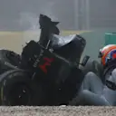Race retiree Fernando Alonso (ESP) McLaren MP4-31 after his crash at Formula One World Championship, Rd1, Australian Grand Prix, Race, Albert Park, Melbourne, Australia, Sunday 20 March 2016. © Sutton Motorsport Images