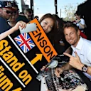 Jenson Button (GBR) McLaren with fans at the autograph session at Formula One World Championship, Rd1, Australian Grand Prix, Preparations, Albert Park, Melbourne, Australia, Thursday 17 March 2016. © 2014
