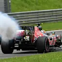 Carlos Sainz (ESP) Scuderia Toro Rosso STR11 with a failure in Q1 at Formula One World Championship, Rd9, Austrian Grand Prix, Qualifying, Spielberg, Austria, Saturday 2 July 2016. © Sutton Images