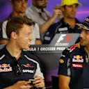 Daniil Kvyat (RUS) Scuderia Toro Rosso and Daniel Ricciardo (AUS) Red Bull Racing in the Press Conference pat Formula One World Championship, Rd9, Austrian Grand Prix, Preparations, Spielberg, Austria, Thursday 30 June 2016. © Sutton Images