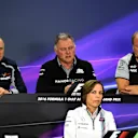 (L to R): Franz Tost (AUT) Scuderia Toro Rosso Team Principal, Dave Ryan (GBR) Manor Racing Racing Director, Robert Fearnley (GBR) Force India F1 Team Deputy Team Principal and Claire Williams (GBR) Williams Deputy Team Principal in the Press Conference at Formula One World Championship, Rd2, Bahrain Grand Prix Practice, Bahrain International Circuit, Sakhir, Bahrain, Friday 1 April 2016. © Sutton Motorsport Images
