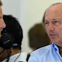 Jenson Button (GBR) McLaren and Ron Dennis (GBR) McLaren Executive Chairman at Formula One World Championship, Rd2, Bahrain Grand Prix Practice, Bahrain International Circuit, Sakhir, Bahrain, Friday 1 April 2016. © Sutton Motorsport Images