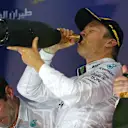 Aldo Costa (ITA) Mercedes AMG F1 Engineering Director, Nico Rosberg (GER) Mercedes AMG F1 and Kimi Raikkonen (FIN) Ferrari celebrate on the podium at Formula One World Championship, Rd2, Bahrain Grand Prix Race, Bahrain International Circuit, Sakhir, Bahrain, Sunday 3 April 2016. © Sutton Motorsport Images