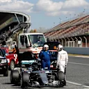 Lewis Hamilton (GBR) Mercedes-Benz F1 W07 Hybrid stops at pit lane exit at Formula One Testing, Day Four, Barcelona, Spain, Friday 4  March 2016. © Sutton Motorsport Images