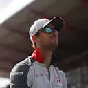 Romain Grosjean (FRA) Haas F1 on the drivers parade at Formula One World Championship, Rd13, Belgian Grand Prix, Race, Spa Francorchamps, Belgium, Sunday 28 August 2016. © Sutton Images