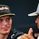Lewis Hamilton (GBR) Mercedes AMG F1 and Max Verstappen (NED) Red Bull Racing in the Press Conference at Formula One World Championship, Rd13, Belgian Grand Prix, Preparations, Spa Francorchamps, Belgium, Thursday 25 August 2016. © Sutton Images