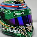 The special edition helmet of Felipe Massa (BRA) Williams with images from the Sutton Images archive depicting special memories from his career at Formula One World Championship, Rd20, Brazilian Grand Prix, Race, Interlagos, Sao Paulo, Brazil, Sunday 13 November 2016. © Sutton Images