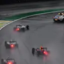 Safety car leads the field at Formula One World Championship, Rd20, Brazilian Grand Prix, Race, Interlagos, Sao Paulo, Brazil, Sunday 13 November 2016. © Sutton Images