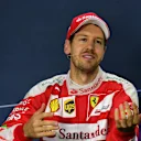 Sebastian Vettel (GER) Ferrari in the Press Conference at Formula One World Championship, Rd7, Canadian Grand Prix, Race, Montreal, Canada, Sunday 12 June 2016. © Sutton Images