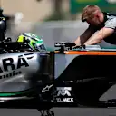 Sergio Perez (MEX) Force India VJM09 at Formula One World Championship, Rd8, European Grand Prix, Qualifying, Baku City Circuit, Baku, Azerbaijan, Saturday 18 June 2016. © Sutton Images
