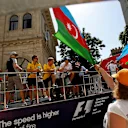 Marshals and drivers on the drivers parade at Formula One World Championship, Rd8, European Grand Prix, Race, Baku City Circuit, Baku, Azerbaijan, Sunday 19 June 2016. © Luca Martini Sutton Images