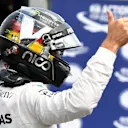 Pole sitter Nico Rosberg (GER) Mercedes AMG F1 celebrates in parc ferme at Formula One World Championship, Rd12, German Grand Prix, Qualifying, Hockenheim, Germany, Saturday 30 July 2016. © Sutton Images