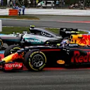 Nico Rosberg (GER) Mercedes-Benz F1 W07 Hybrid and Max Verstappen (NED) Red Bull Racing RB12 battle at Formula One World Championship, Rd12, German Grand Prix, Race, Hockenheim, Germany, Sunday 31 July 2016. © Sutton Images