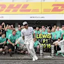 Race winner Lewis Hamilton (GBR) Mercedes AMG F1 celebrates with the team at Formula One World Championship, Rd12, German Grand Prix, Race, Hockenheim, Germany, Sunday 31 July 2016. © Sutton Images
