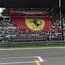 Ferrari tifosi fans in the grandstand with flags at Formula One World Championship, Rd14, Italian Grand Prix, Qualifying, Monza, Italy, Saturday 3 September 2016. © Sutton Images