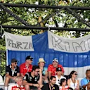 Kimi Raikkonen (FIN) Ferrari fans and banner at Formula One World Championship, Rd14, Italian Grand Prix, Qualifying, Monza, Italy, Saturday 3 September 2016. © Sutton Images