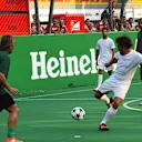 Fernando Alonso (ESP) McLaren with Michel Salgado (ESP) and David Trezeguet (FRA) at the Heineken Champions Of The Grid 5-A-Side Charity Football Match at Formula One World Championship, Rd14, Italian Grand Prix, Preparations, Monza, Italy, Thursday 1 September 2016. © Sutton Images