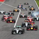 Nico Rosberg (GER) Mercedes AMG F1 leads at the start of the race at Formula One World Championship, Rd17, Japanese Grand Prix, Race, Suzuka, Japan, Sunday 9 October 2016. © Sutton Images