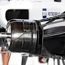 Williams FW38 front wheel hub and suspension detail at Formula One World Championship, Rd17, Japanese Grand Prix, Preparations, Suzuka, Japan, Thursday 6 October 2016. © Sutton Images