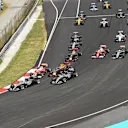 Lewis Hamilton (GBR) Mercedes-Benz F1 W07 Hybrid leads at the start of the race at Formula One World Championship, Rd16, Malaysian Grand Prix, Race,  Sepang, Malaysia, Sunday 2 October 2016. © Sutton Images