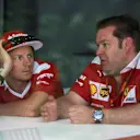Kimi Raikkonen (FIN) Ferrari with Dave Greenwood (GBR) Ferrari Race Engineer at Formula One World Championship, Rd16, Malaysian Grand Prix, Preparations, Sepang, Malaysia, Thursday 29 September 2016. © Sutton Images