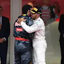 Daniel Ricciardo (AUS) Red Bull Racing and klhp celebrate on the podium at Formula One World Championship, Rd6, Monaco Grand Prix, Race, Monte-Carlo, Monaco, Sunday 29 May 2016. © Sutton Images