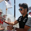 Sergio Perez (MEX) Force India signs autographs for the fans at Formula One World Championship, Rd6, Monaco Grand Prix, Preparations, Monte-Carlo, Monaco, Wednesday 25 May 2016. © Sutton Images