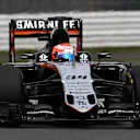 Nikita Mazepin (RUS) Force India VJM09 locks up at Formula One Testing, Day One, Silverstone, England, Tuesday 12 July 2016. © Sutton Images