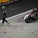 Race retiree Nico Hulkenberg (GER) Force India VJM09 at Formula One World Championship, Rd15, Singapore Grand Prix, Race, Marina Bay Street Circuit, Singapore, Sunday 18 September 2016. © Sutton Images