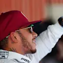 Pole sitter Lewis Hamilton (GBR) Mercedes AMG F1 celebrates in parc ferme at Formula One World Championship, Rd5, Spanish Grand Prix, Qualifying, Barcelona, Spain, Saturday 14 May 2016. © Sutton Images