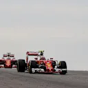 Kimi Raikkonen (FIN) Ferrari SF16-H and Sebastian Vettel (GER) Ferrari SF16-H at Formula One World Championship, Rd18, United States Grand Prix, Race, Circuit of the Americas, Austin, Texas, USA, Sunday 23 October 2016. © Sutton Images