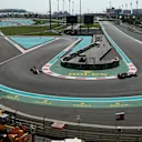 Sergio Perez (MEX) Force India VJM10 and Fernando Alonso (ESP) McLaren MCL32 at Formula One World Championship, Rd20, Abu Dhabi Grand Prix, Practice, Yas Marina Circuit, Abu Dhabi, UAE, Friday 24 November 2017. © Lionel Ng/Sutton Images