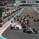 Valtteri Bottas (FIN) Mercedes-Benz F1 W08 Hybrid leads at the start of the race at Formula One World Championship, Rd20, Abu Dhabi Grand Prix, Race, Yas Marina Circuit, Abu Dhabi, UAE, Sunday 26 November 2017. © Manuel Goria/Sutton Images