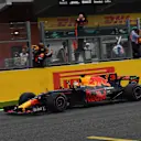 Daniel Ricciardo (AUS) Red Bull Racing RB13 crosses the line at Formula One World Championship, Rd12, Belgian Grand Prix, Race, Spa Francorchamps, Belgium, Sunday 27 August 2017. © Sutton Images