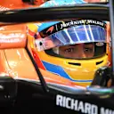 Fernando Alonso (ESP) McLaren MCL32 and halo at Formula One World Championship, Rd13, Italian Grand Prix, Practice, Monza, Italy, Friday 1 September 2017. © Sutton Images