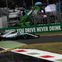 Valtteri Bottas (FIN) Mercedes-Benz F1 W08 Hybrid runs wide at Formula One World Championship, Rd13, Italian Grand Prix, Qualifying, Monza, Italy, Saturday 2 September 2017. © Sutton Images