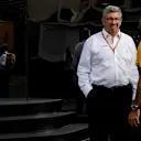 Ross Brawn (GBR) Formula One Managing Director of Motorsports and Cyril Abiteboul (FRA) Renault Sport F1 Managing Director at the McLaren motorhome at Formula One World Championship, Rd13, Italian Grand Prix, Qualifying, Monza, Italy, Saturday 2 September 2017. © Sutton Images