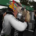 Pole sitter Lewis Hamilton (GBR) Mercedes AMG F1 celebrates in parc ferme at Formula One World Championship, Rd13, Italian Grand Prix, Qualifying, Monza, Italy, Saturday 2 September 2017. © Sutton Images