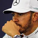 Lewis Hamilton (GBR) Mercedes AMG F1 in the Press Conference at Formula One World Championship, Rd16, Japanese Grand Prix, Qualifying, Suzuka, Japan, Saturday 7 October 2017. © Kym Illman/Sutton Images