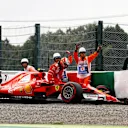 Kimi Raikkonen (FIN) Ferrari crashed in FP3 at Formula One World Championship, Rd16, Japanese Grand Prix, Qualifying, Suzuka, Japan, Saturday 7 October 2017. © Steven Tee/LAT/Sutton Images