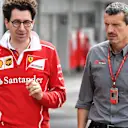 Mattia Binotto (ITA) Ferrari Chief Technical Officer and Guenther Steiner (ITA) Haas F1 Team Principal at Formula One World Championship, Rd16, Japanese Grand Prix, Qualifying, Suzuka, Japan, Saturday 7 October 2017. © Mark Sutton/Sutton Images