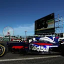 The retired car of Carlos Sainz (ESP) Scuderia Toro Rosso STR12 after crashig out of the race at Formula One World Championship, Rd16, Japanese Grand Prix, Race, Suzuka, Japan, Sunday 8 October 2017. © Kym Illman/Sutton Images
