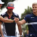 Esteban Ocon (FRA) Force India F1, Carlos Sainz jr (ESP) Scuderia Toro Rosso and Marcus Ericsson (SWE) Sauber at Formula One World Championship, Rd15, Malaysian Grand Prix, Practice, Sepang, Malaysia, Friday 29 September 2017. © Mark Sutton/Sutton Images